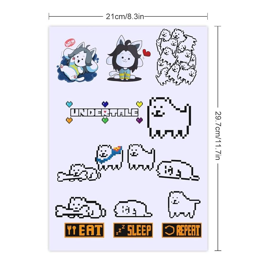 undertale　紙製雑貨　戌年　特典　犬みくじ　4点セット＋ステッカー undertale 紙製雑貨 戌年 特典 犬みくじ 4点セット＋ステッカー